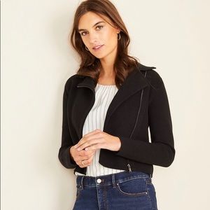 NWOT Ann Taylor moto sweater black size M